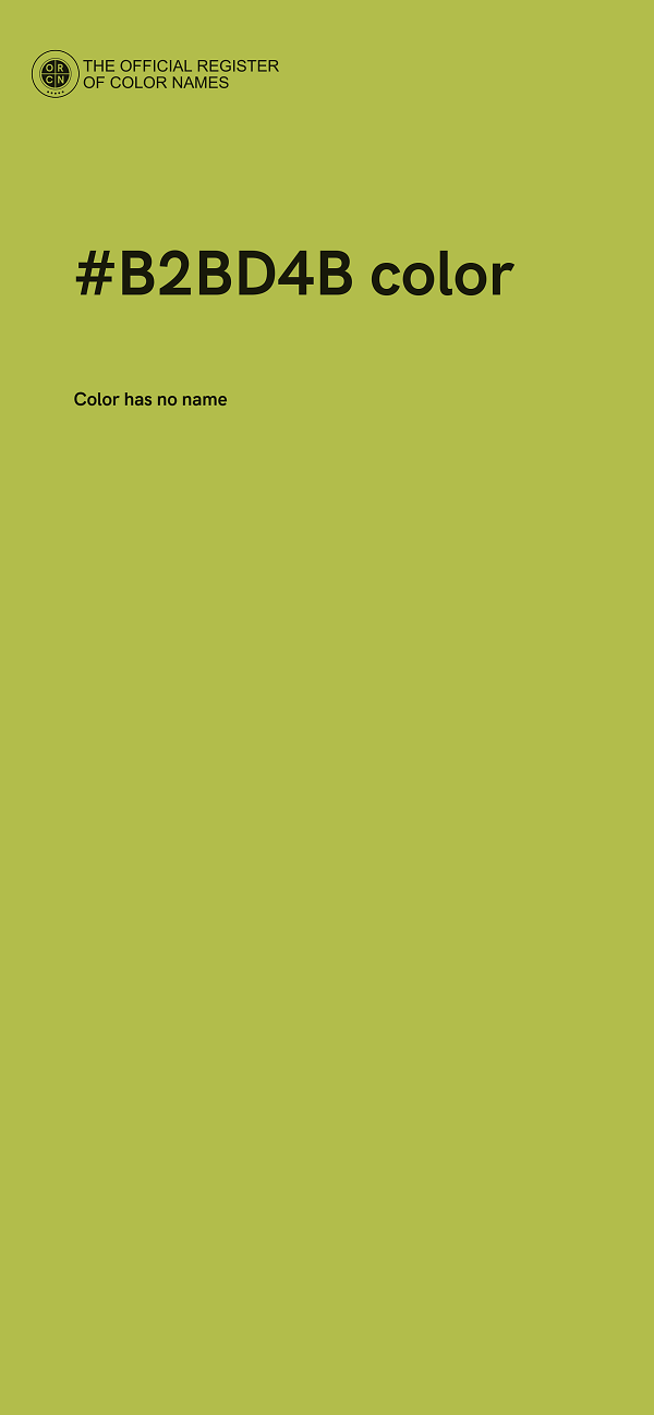 #B2BD4B color image