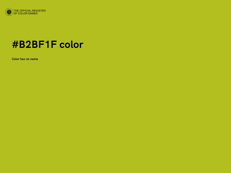 #B2BF1F color image