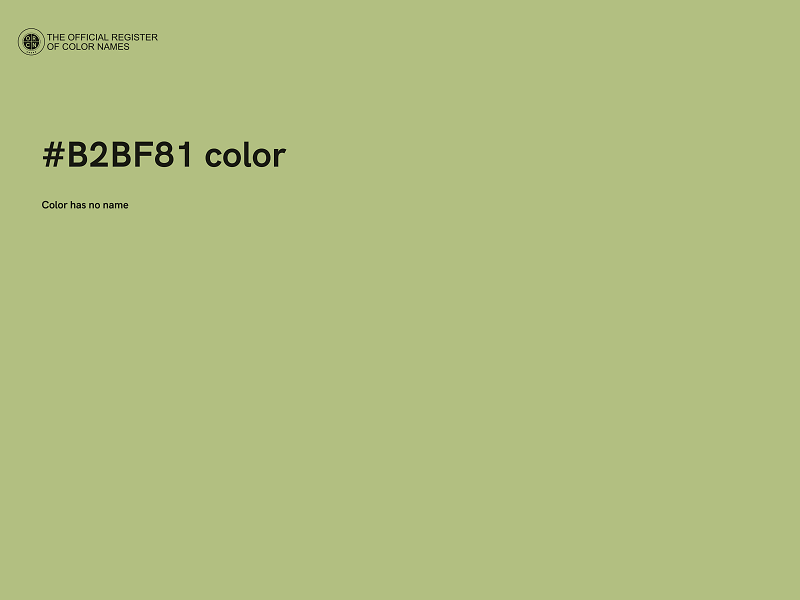 #B2BF81 color image