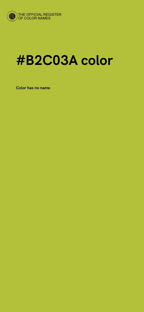 #B2C03A color image