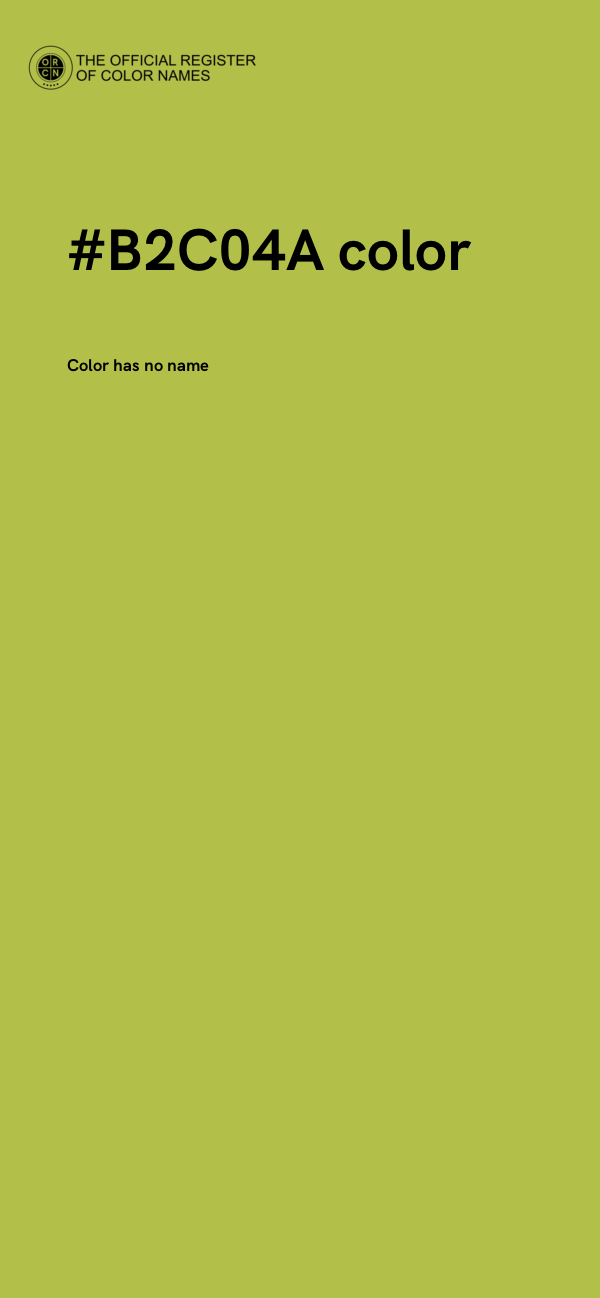 #B2C04A color image