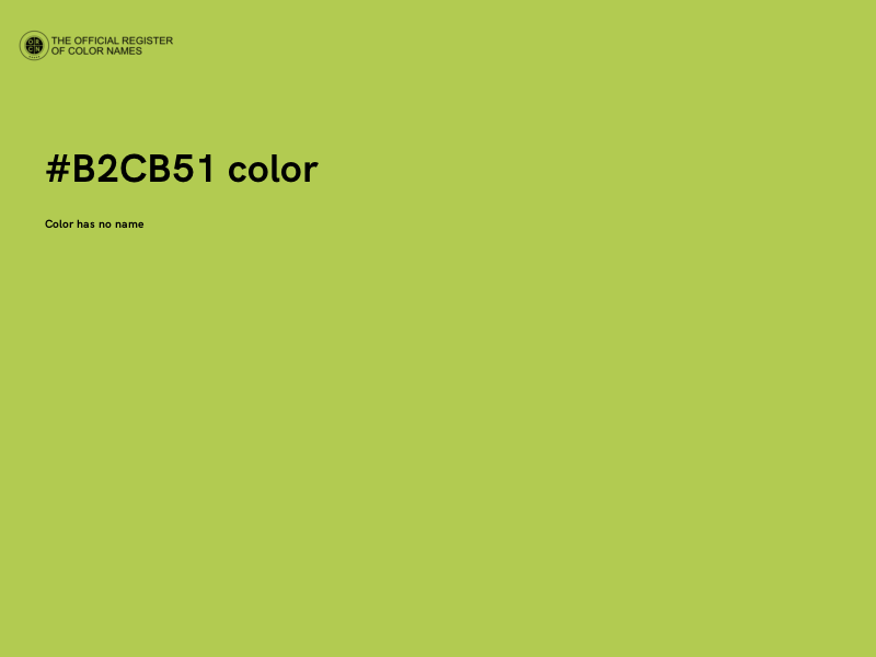 #B2CB51 color image