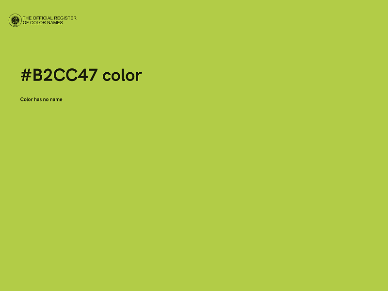 #B2CC47 color image