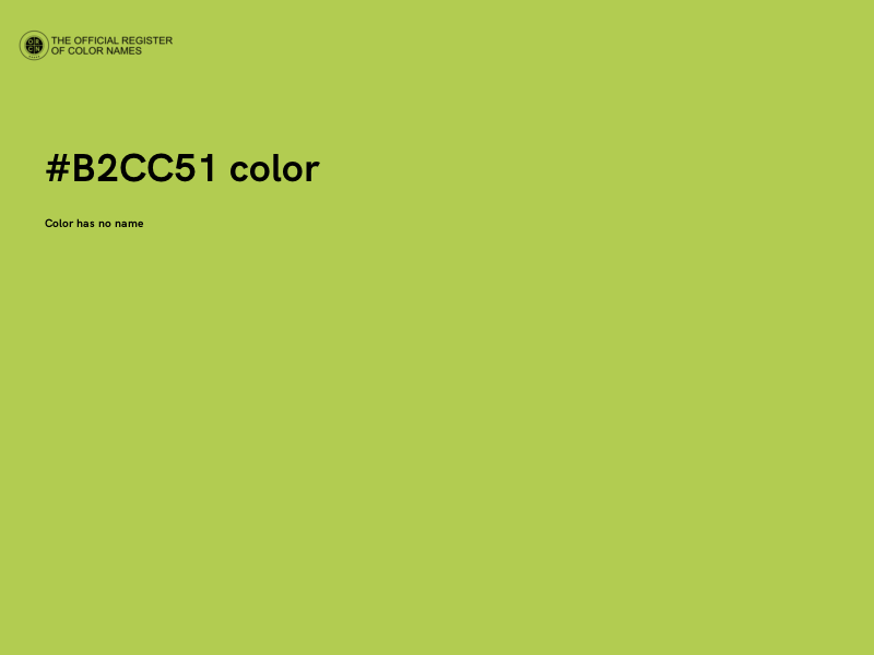 #B2CC51 color image
