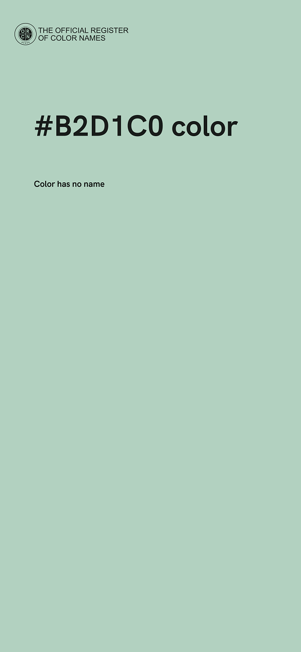 #B2D1C0 color image
