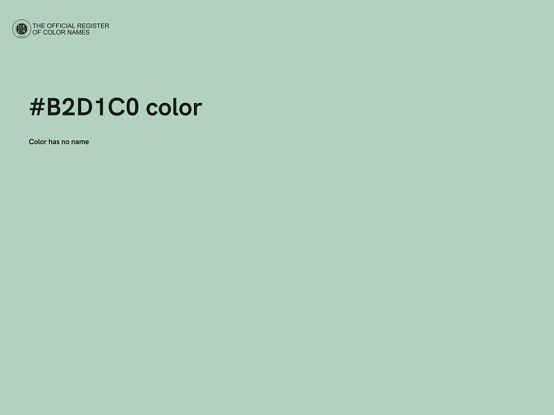 #B2D1C0 color image