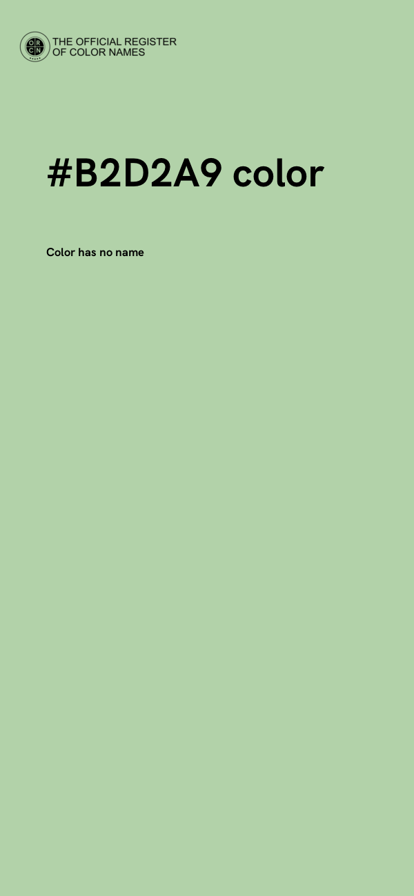 #B2D2A9 color image