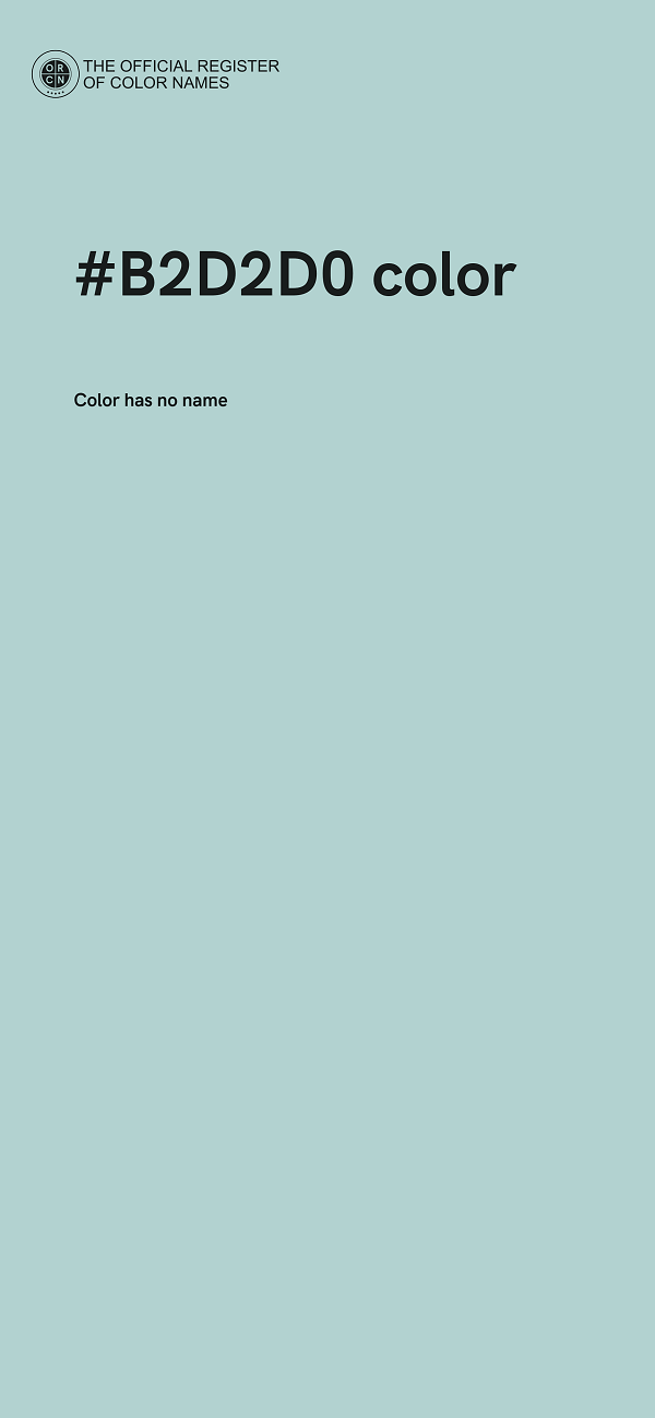 #B2D2D0 color image