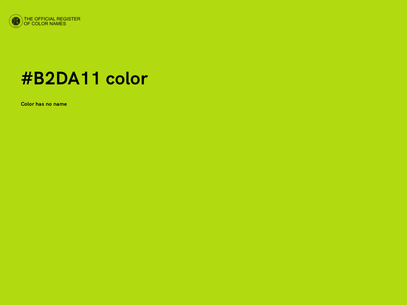 #B2DA11 color image