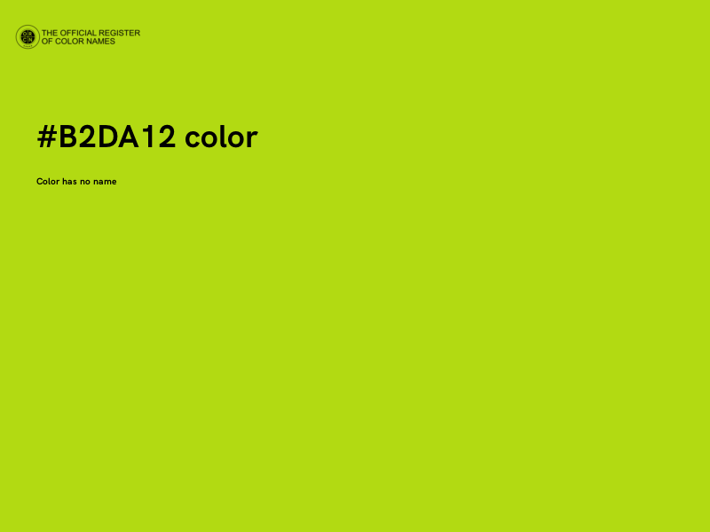 #B2DA12 color image