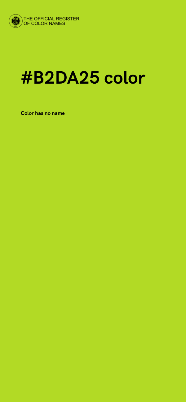 #B2DA25 color image