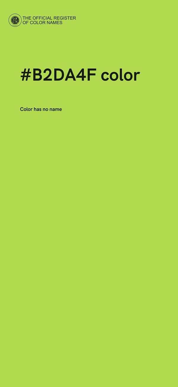 #B2DA4F color image