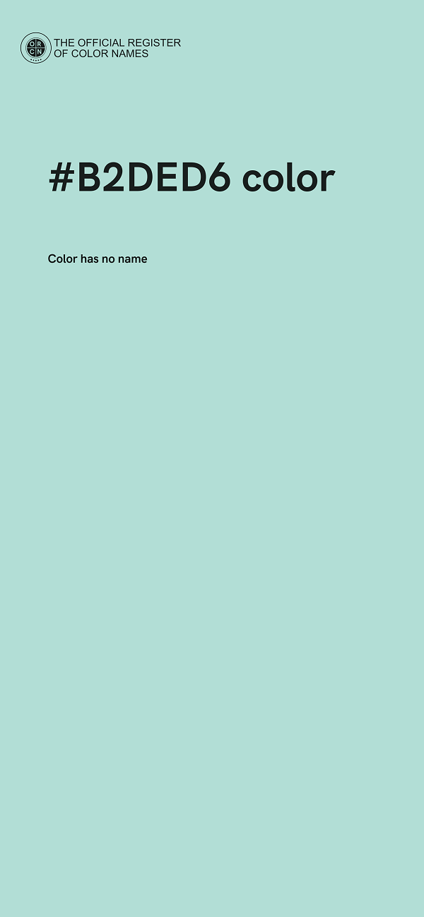 #B2DED6 color image