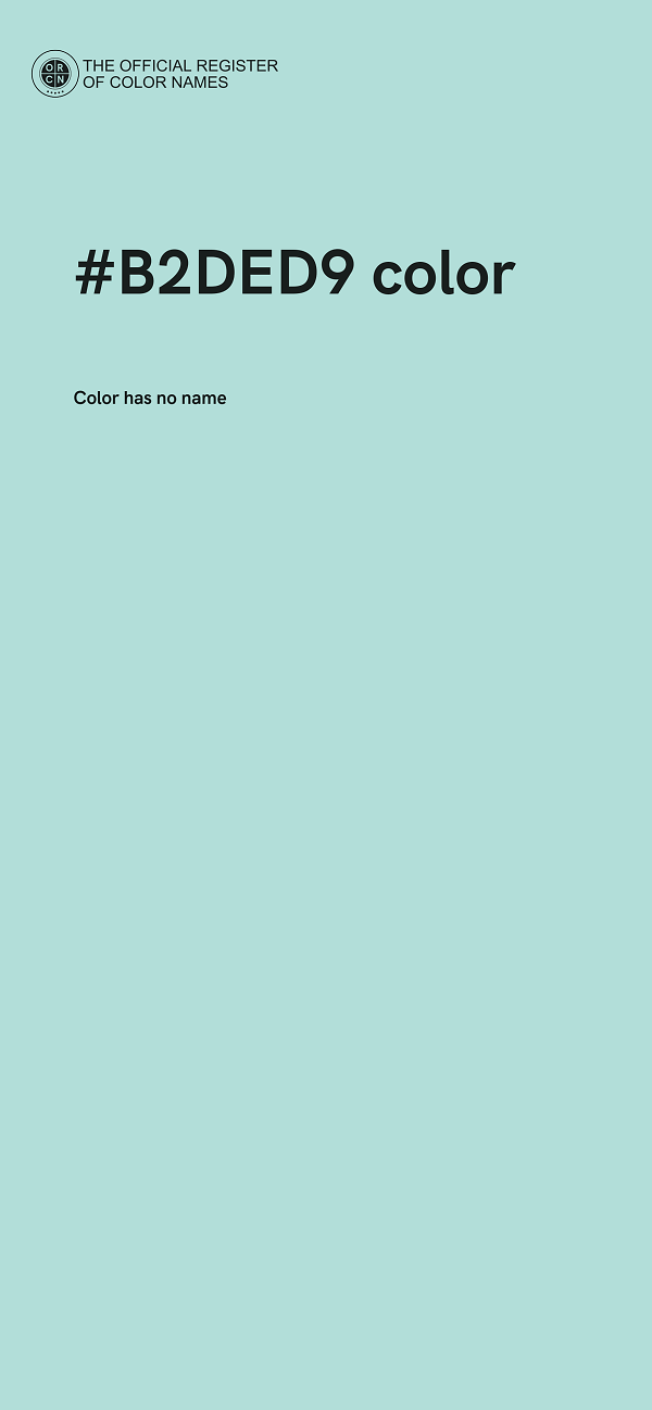 #B2DED9 color image