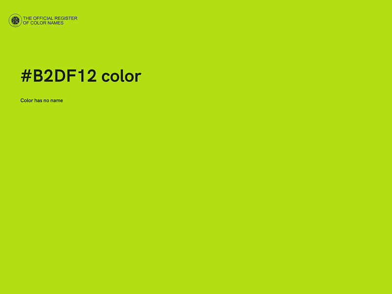 #B2DF12 color image