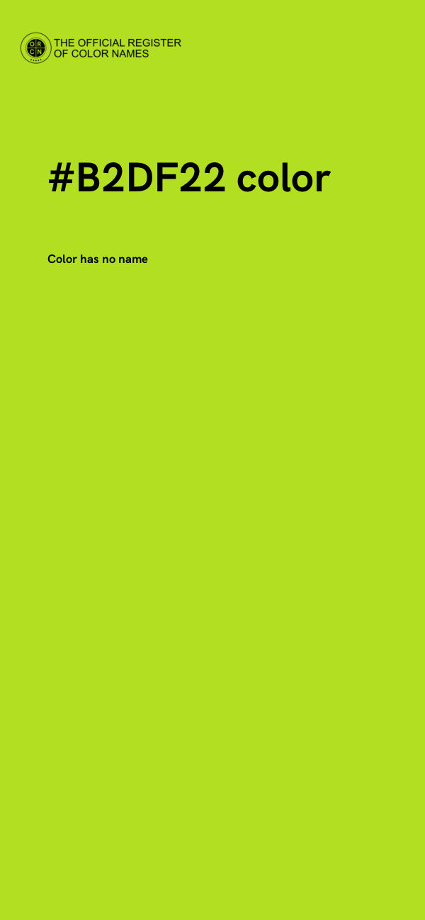 #B2DF22 color image