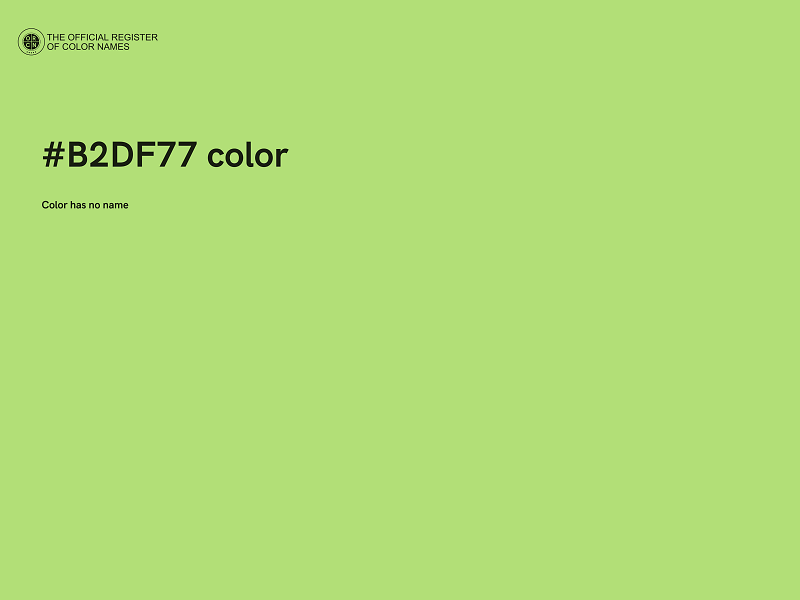 #B2DF77 color image