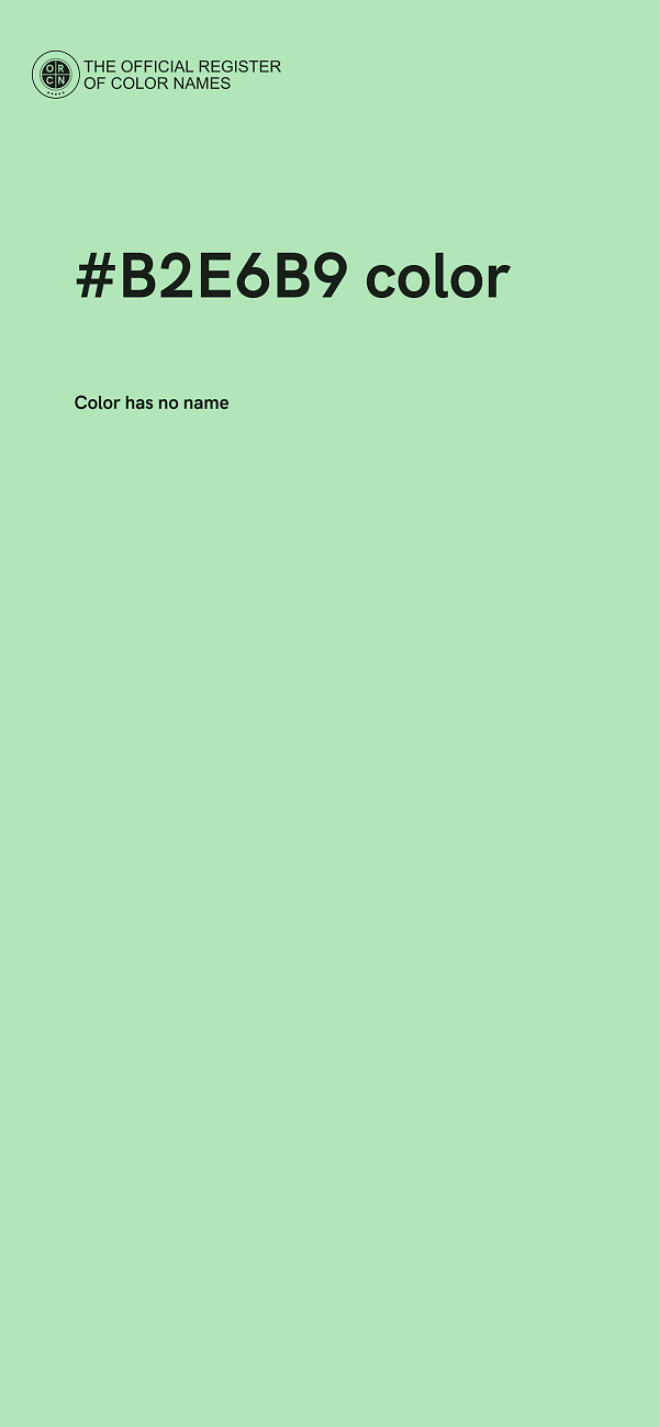 #B2E6B9 color image