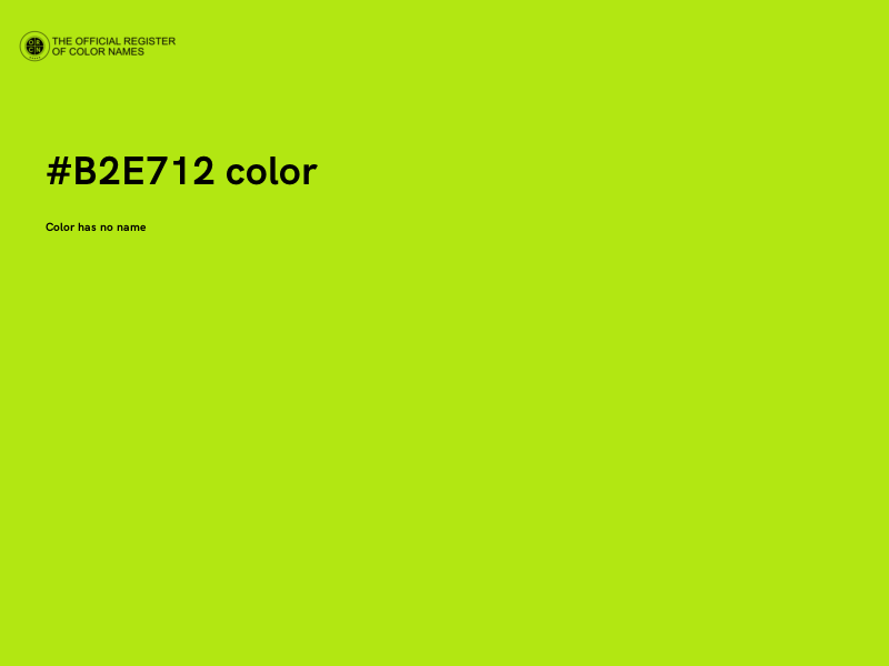 #B2E712 color image