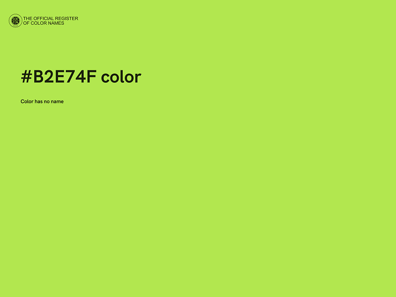 #B2E74F color image