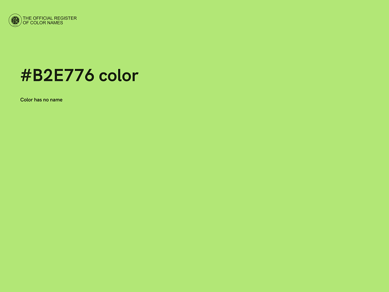 #B2E776 color image