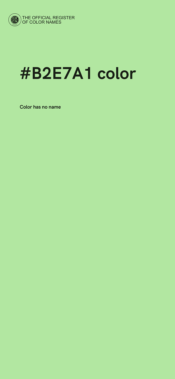 #B2E7A1 color image
