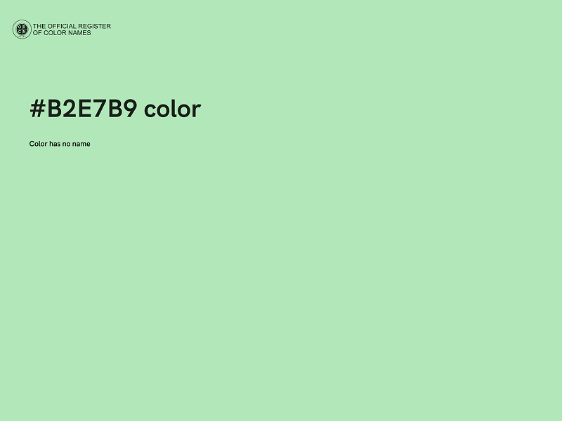 #B2E7B9 color image