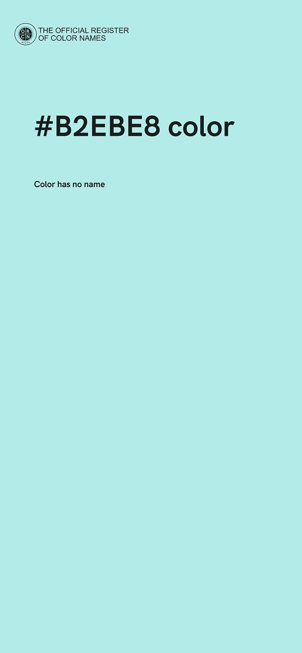 #B2EBE8 color image