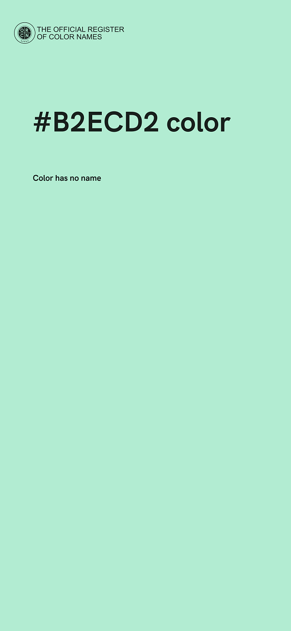 #B2ECD2 color image