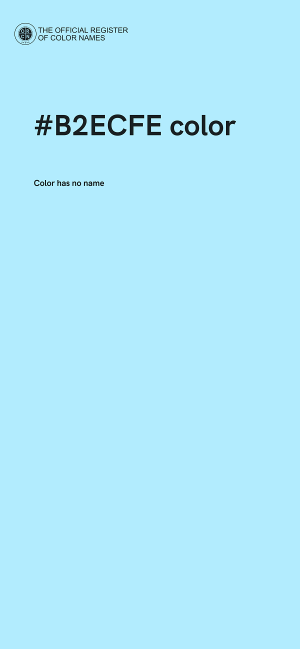 #B2ECFE color image