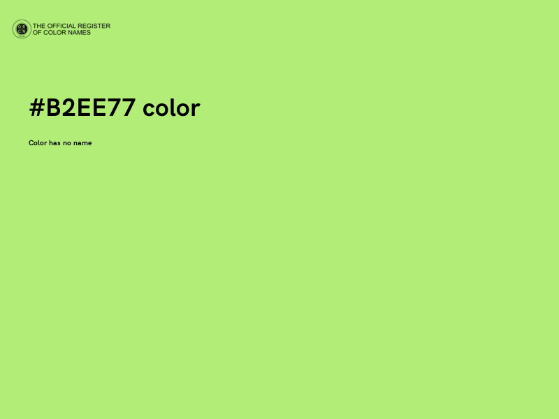 #B2EE77 color image