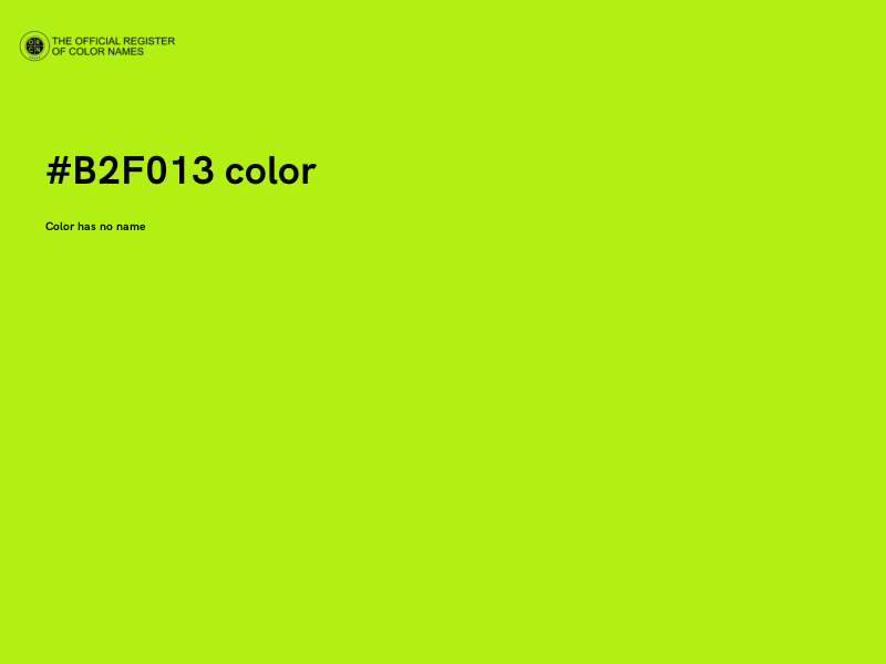 #B2F013 color image
