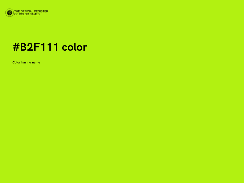 #B2F111 color image