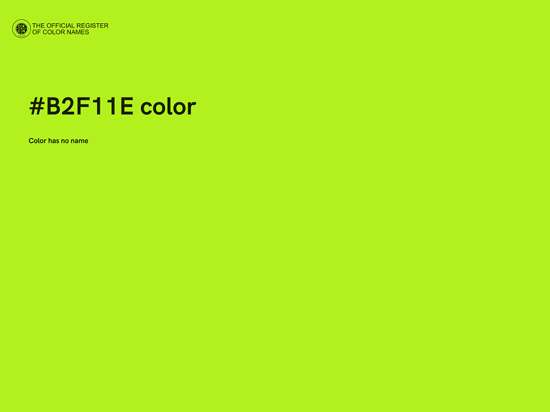 #B2F11E color image