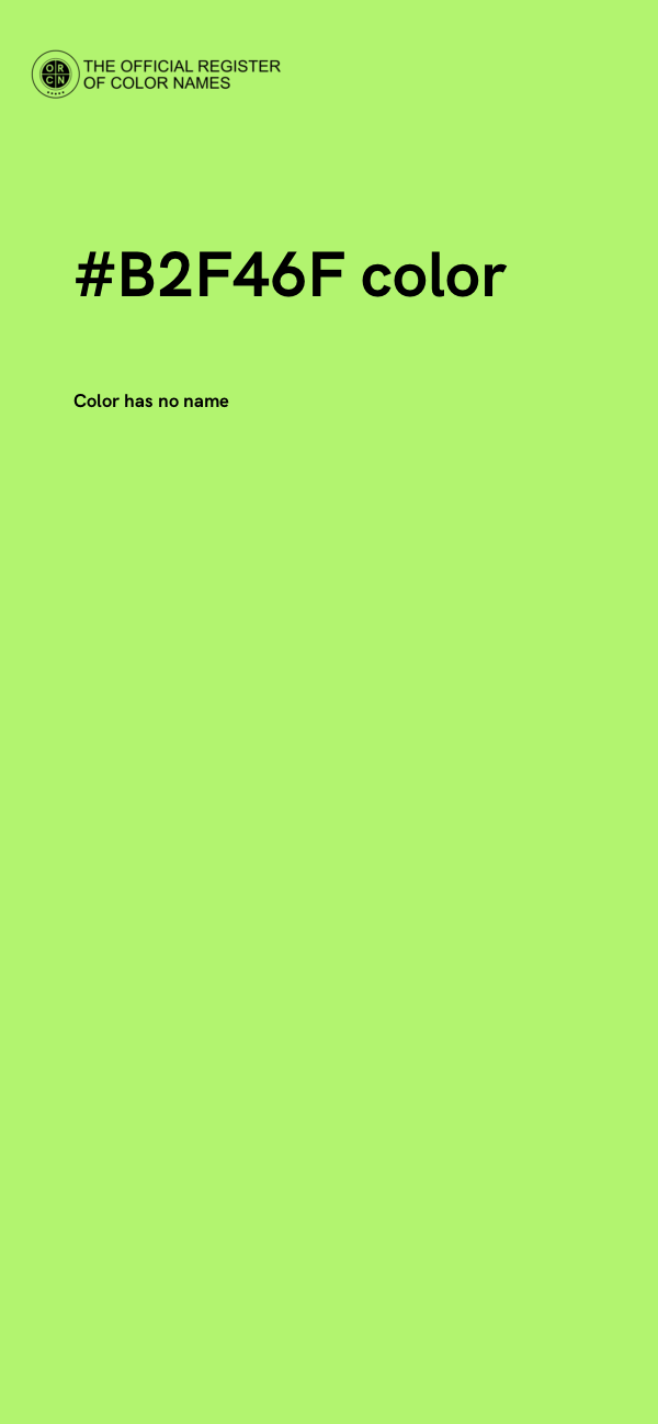 #B2F46F color image