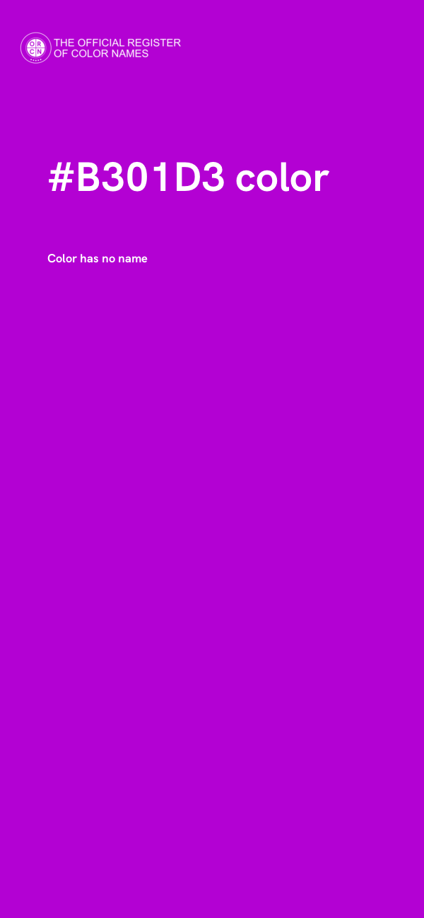 #B301D3 color image