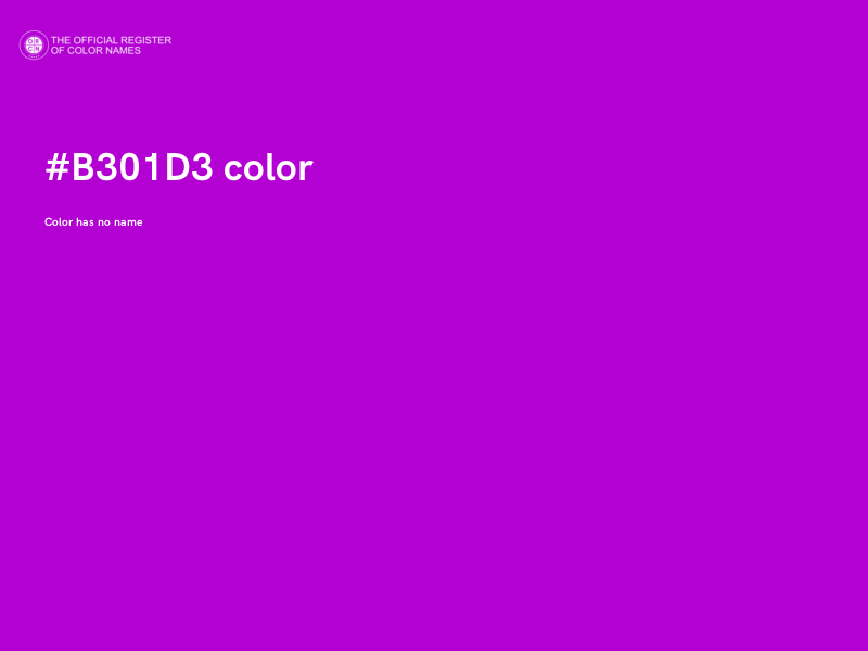 #B301D3 color image