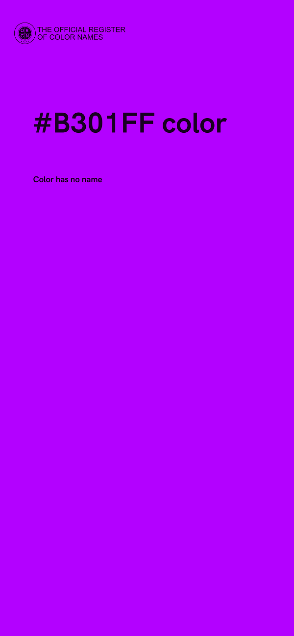 #B301FF color image