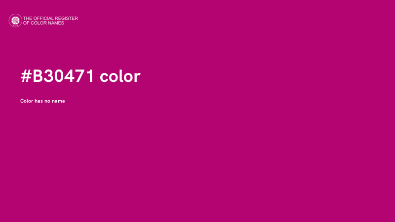 #B30471 color image