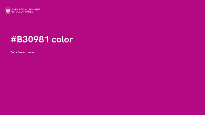 #B30981 color image
