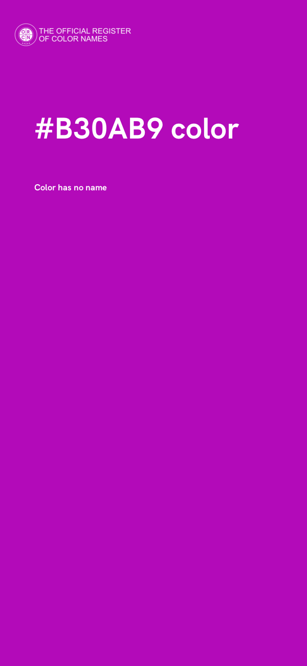 #B30AB9 color image