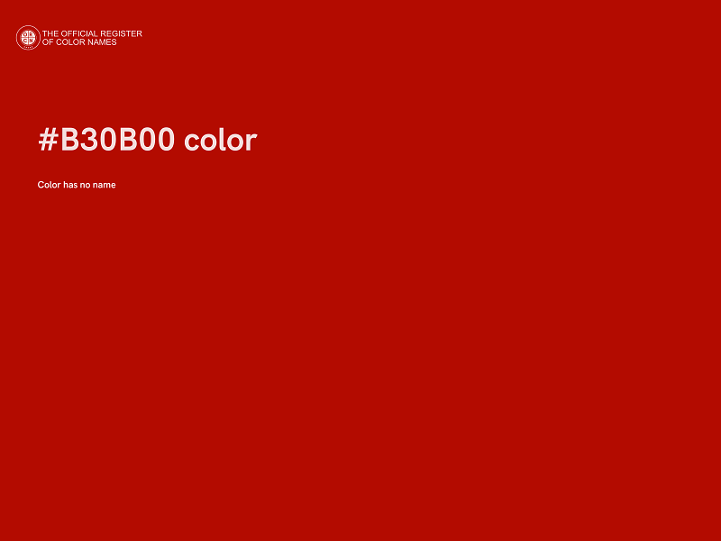 #B30B00 color image