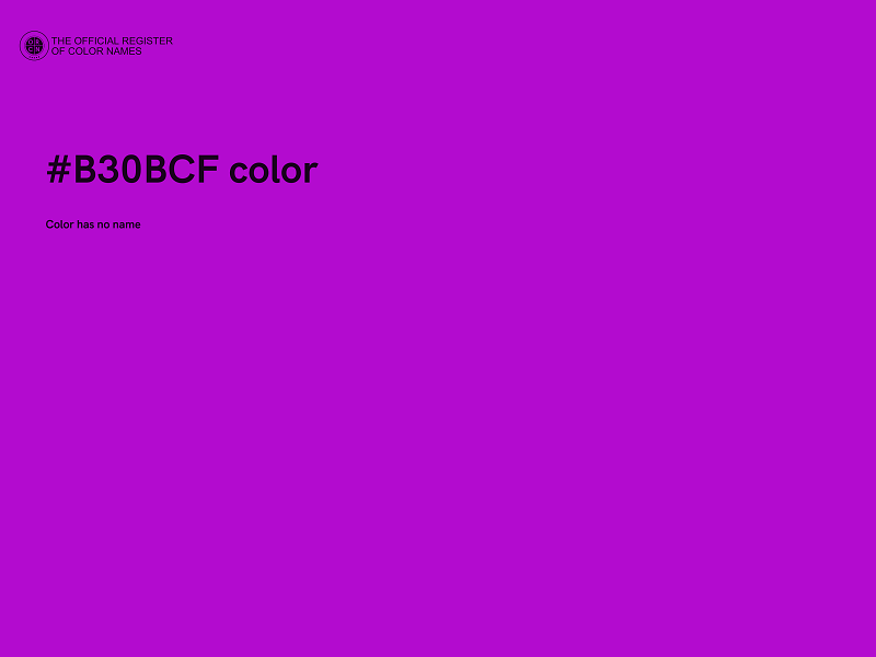 #B30BCF color image