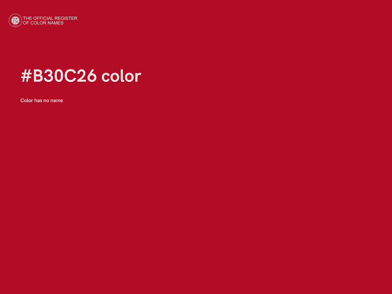 #B30C26 color image