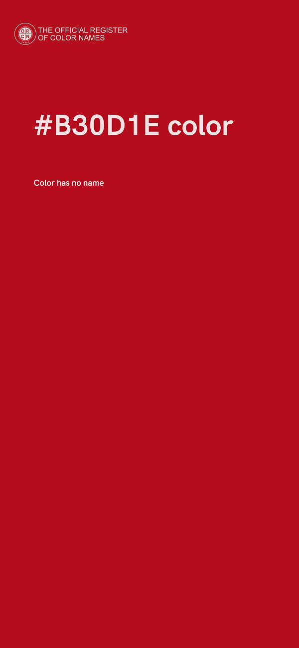 #B30D1E color image