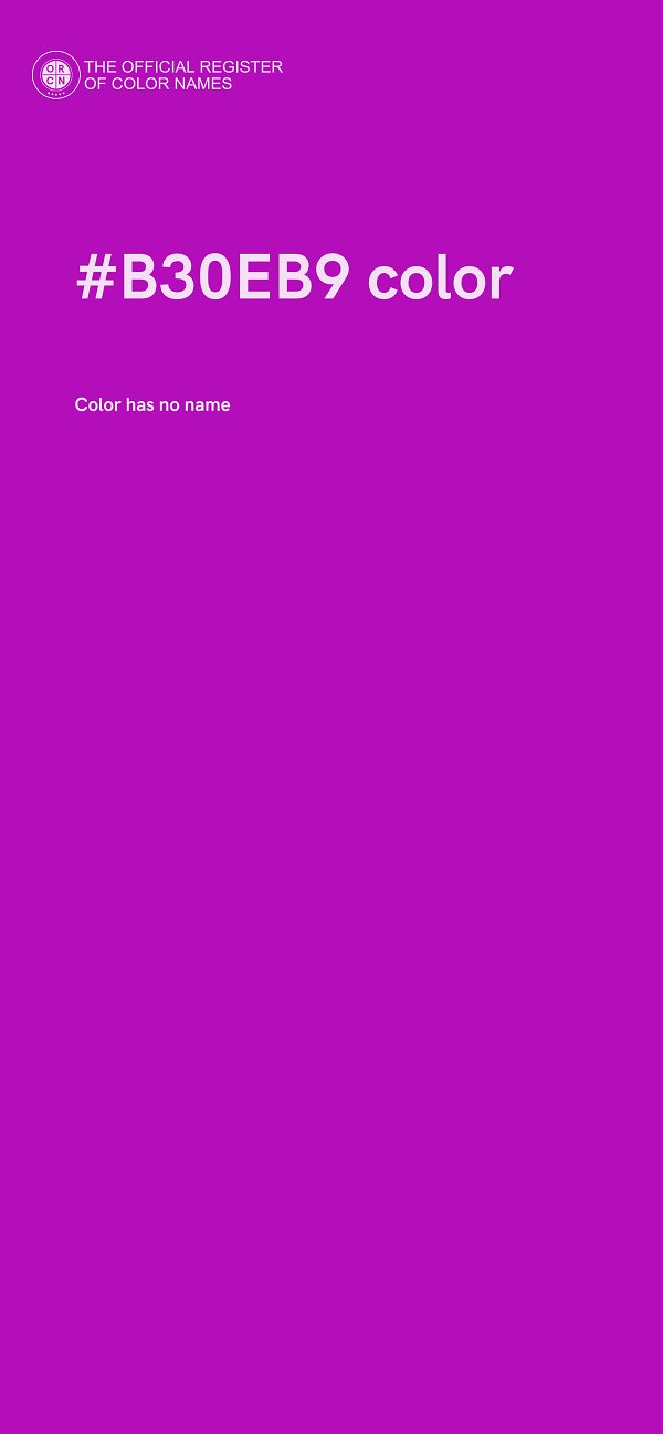 #B30EB9 color image