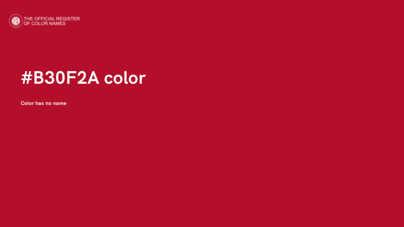 #B30F2A color image