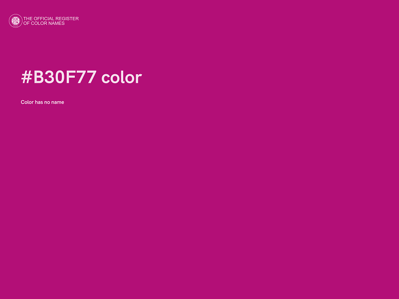 #B30F77 color image