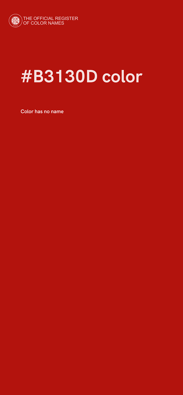 #B3130D color image
