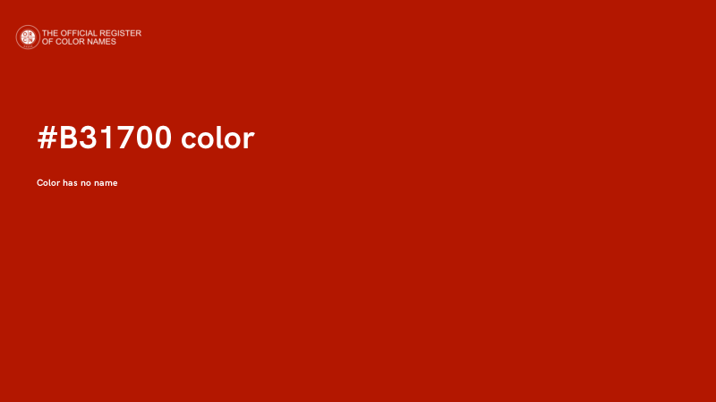 #B31700 color image